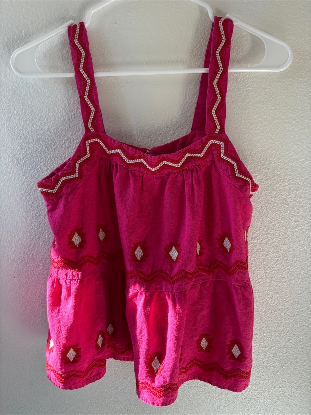 LOFT womensHot Pink Embroidered Tank Top -354sku